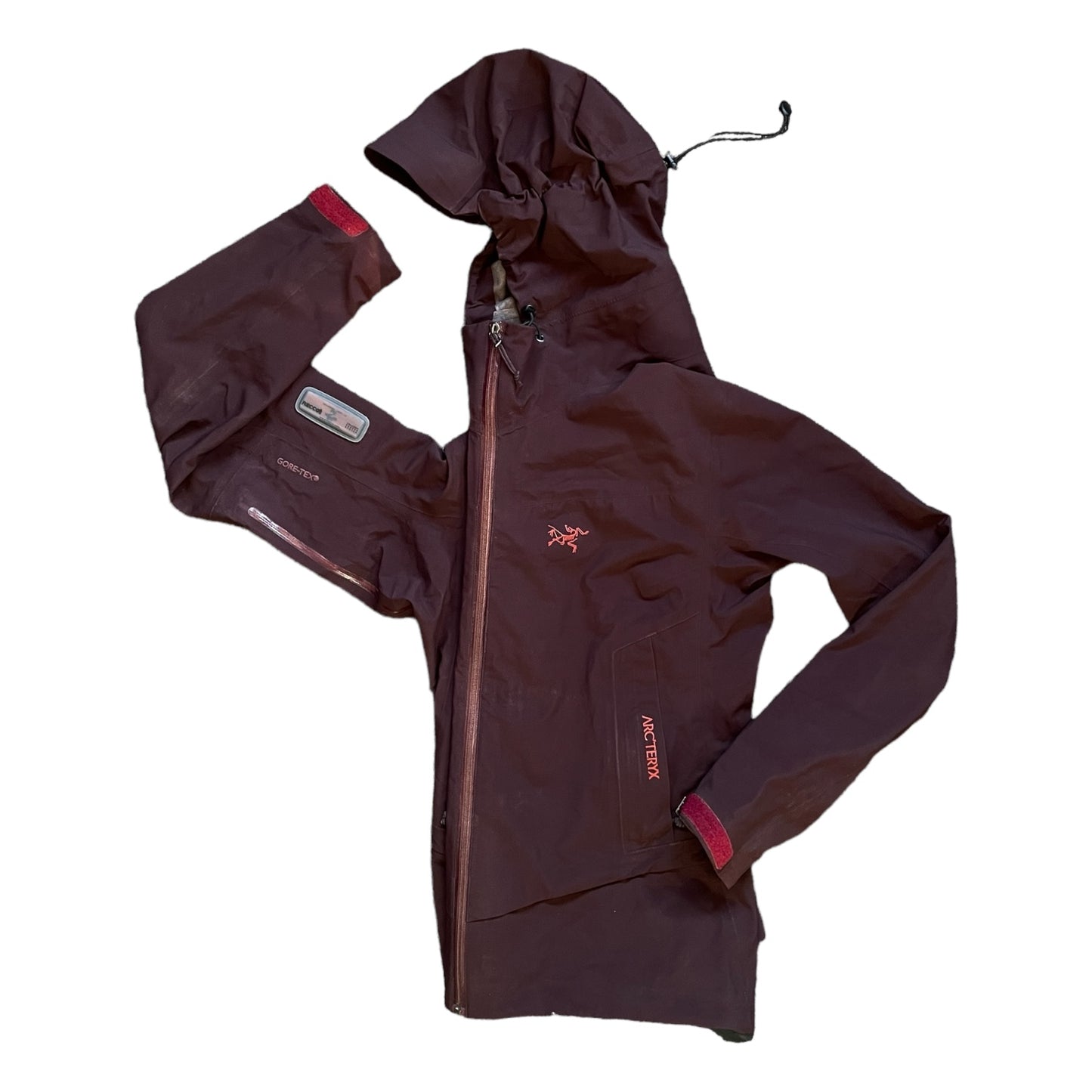 Women's L / Men's M Burgundy Arcteryx Goretex Jacket