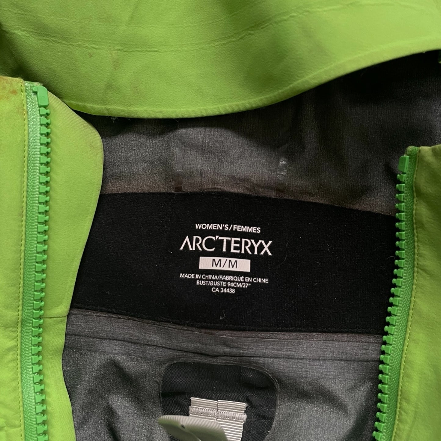 Women's M Green Arcteryx Goretex Jacket