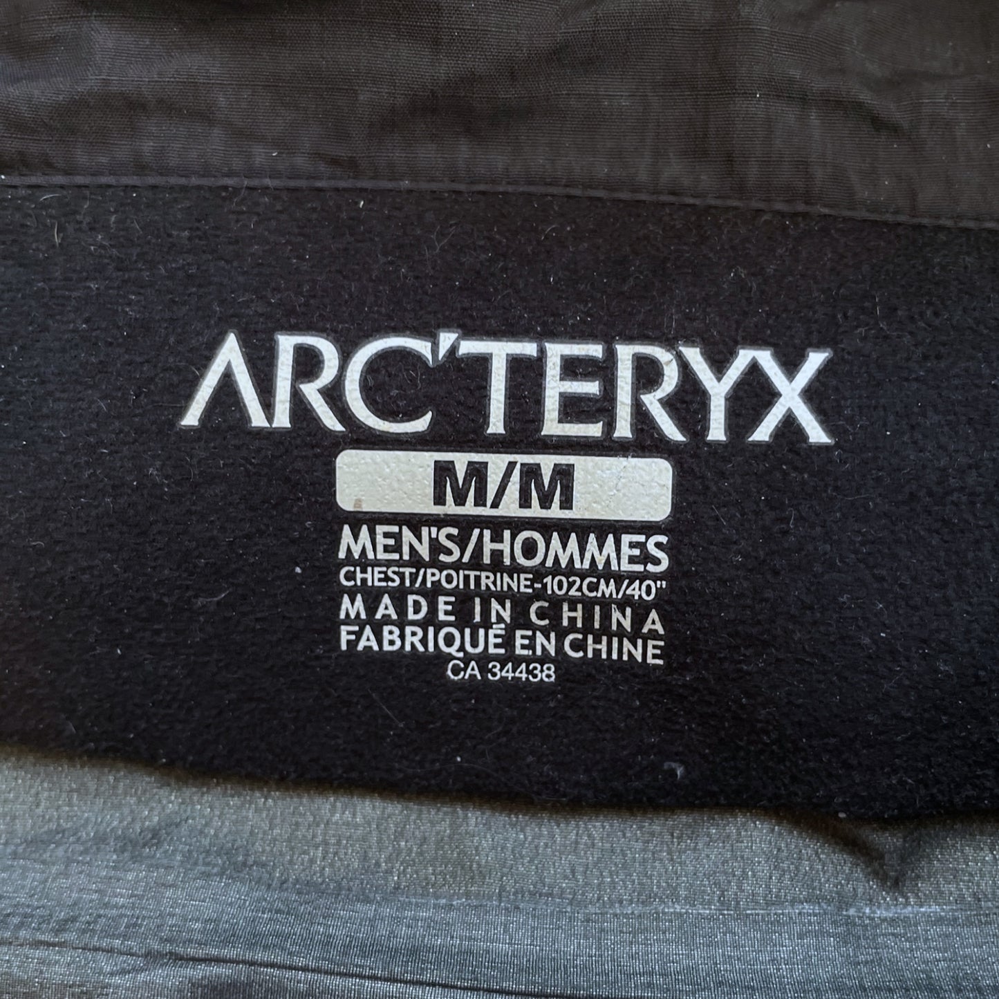 Men's M Black Arcteryx Goretex Jacket